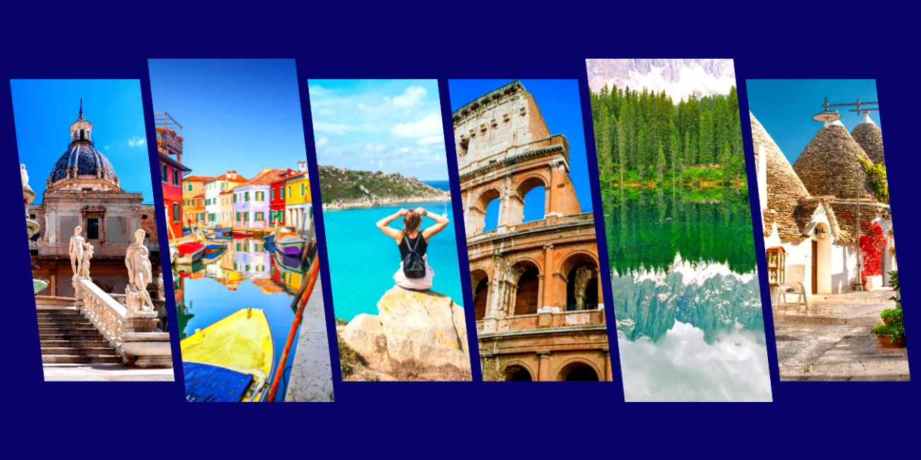 Italy famous landmarks and travel destinations