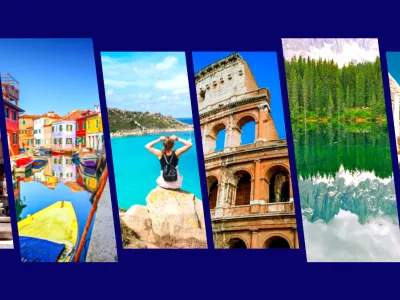 Italy famous landmarks and travel destinations